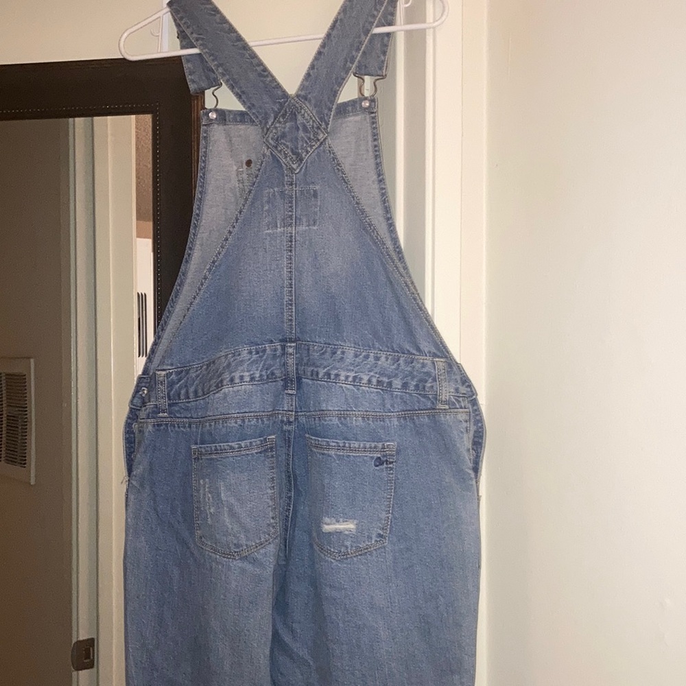 American Rag distressed overalls